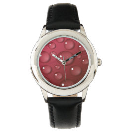 Red Water Drop Patroon Horloge