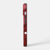 Red Water Drop Patroon iPhone 15 Case (Linkerkant)
