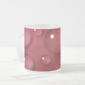 Red Water Drop Patroon Matglas Koffiemok (Voorkant links)