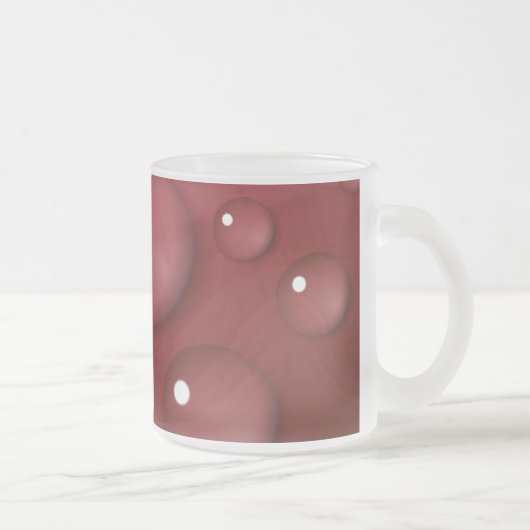 Red Water Drop Patroon Matglas Koffiemok (Rechts)