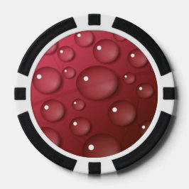 Red Water Drop Patroon Pokerchips