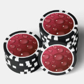 Red Water Drop Patroon Pokerchips (Opstapeling)