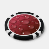 Red Water Drop Patroon Pokerchips (Enkel)