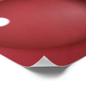 Red Water Drop Patroon Poster (Hoek)