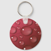 Red Water Drop Patroon Sleutelhanger (Voorkant)