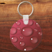 Red Water Drop Patroon Sleutelhanger (Voorkant)