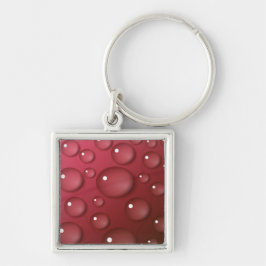 Red Water Drop Patroon Sleutelhanger