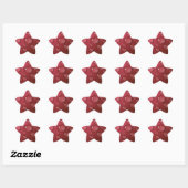 Red Water Drop Patroon Ster Sticker (Vel)