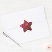 Red Water Drop Patroon Ster Sticker (Envelop)