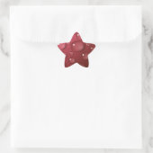 Red Water Drop Patroon Ster Sticker (Tas)