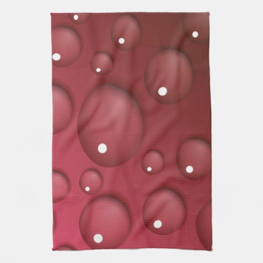 Red Water Drop Patroon Theedoek (Verticaal)