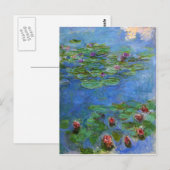 Red Water Lilies, Claude Monet Briefkaart (Voorkant / Achterkant)