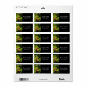 Red Water Lily Blossom Impressionistische Digitale Etiket (Full Sheet)