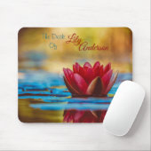 Red Water Lily "The Desk of" *Personalize* Muismat (Met muis)