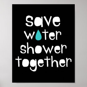 Red water Red de aarde Onze planeet houdt van Moed Poster