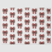 Red Watercolor Christmas Bow Tissuepapier (Voorkant)