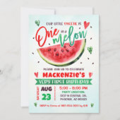 Red Watermelon eerste verjaardagsfeestje Kaart (Voorkant)
