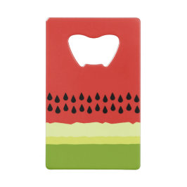 Red Watermelon Slice Creditcard Fles Open Creditkaart Flessenopener