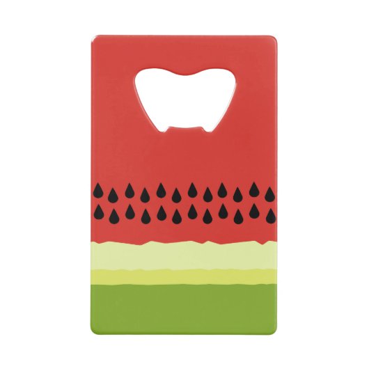 Red Watermelon Slice Creditcard Fles Open Creditkaart Flessenopener (Voorkant)