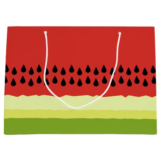 Red Watermelon Slice Gift-tas Large Cadeautasje (Voorkant)
