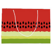 Red Watermelon Slice Gift-tas Large Cadeautasje (Achterkant)