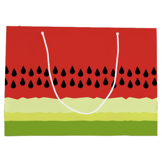 Red Watermelon Slice Gift-tas Large Cadeautasje (Achterkant)