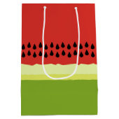 Red Watermelon Slice Gift-tas Medium Cadeauzakje (Achterkant)