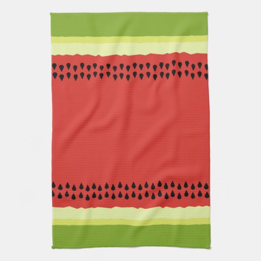Red Watermelon Slice Kitchen Towel Theedoek (Verticaal)