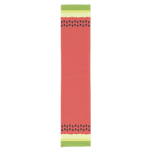 Red Watermelon Slice Table Runner Korte Tafelloper (Voorkant)