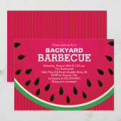Red Watermelon Summer BBQ Uitnodiging (Voorkant / Achterkant)