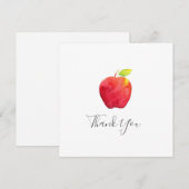 Red Waterverf Apple Hartelijk dank Bedankkaart (Voorkant / Achterkant)