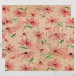 Red Waterverf Daisy Field 