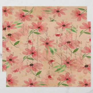 Red Waterverf Daisy Field 