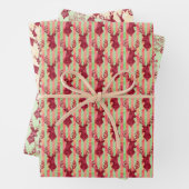 Red Waterverf Deer Head Inpakpapier Vel (In situ)