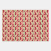 Red Waterverf Deer Head Inpakpapier Vel (Voorkant)