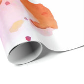 Red Waterverf Deer Merry kerst Cadeaupapier (Rol Hoek)