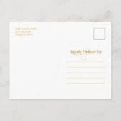 Red Waterverf Floral Merry kerstfoto Briefkaart (Achterkant)