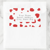 Red Waterverf Hearts Patroon 2 Etiketten (Tas)