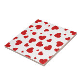 Red Waterverf Hearts Patroon 2 Tegeltje (Zijkant)
