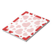 Red Waterverf Hearts Patroon Notitieblok (Linkerzijde)