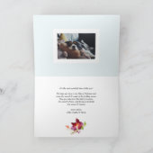 Red Waterverf kerstflessen Foto Happy Feestdagen Kaart (Binnen)