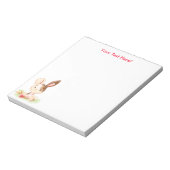 Red Waterverf Little Bunny Notitieblok (Linkerzijde)