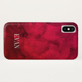 Red Waterverf Mashup Apple iPhone X Hoesje (Achterkant (horizontaal))