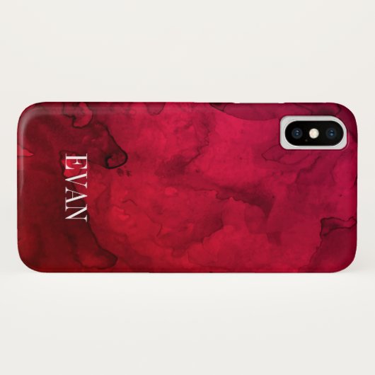Red Waterverf Mashup Apple iPhone X Hoesje (Achterkant (horizontaal))