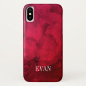 Red Waterverf Mashup Apple iPhone X Hoesje (Achterkant)