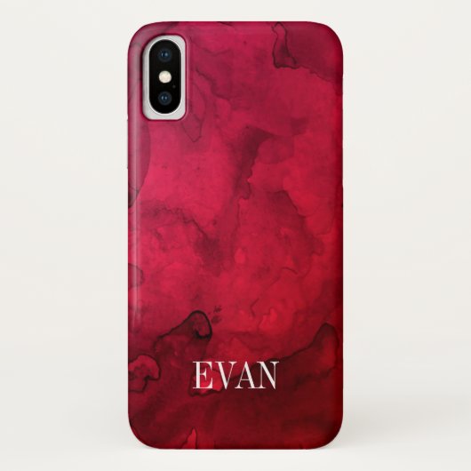 Red Waterverf Mashup Apple iPhone X Hoesje (Achterkant)