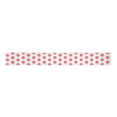 Red Waterverf Polka Dots Holiday Kerstmis Satijnen Lint (Voorkant)