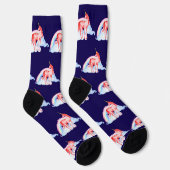 Red Waterverf Unicorn Premium Crew Sokken (Rechts)
