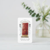 Red Waterverf vooraan Real Estate Agent Visitekaartje (Staand voorkant)