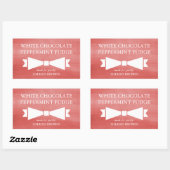 Red Waterverf Wash Holiday Gift Label (Vel)